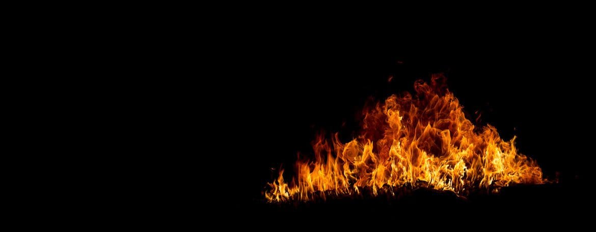 image of fire on a black background